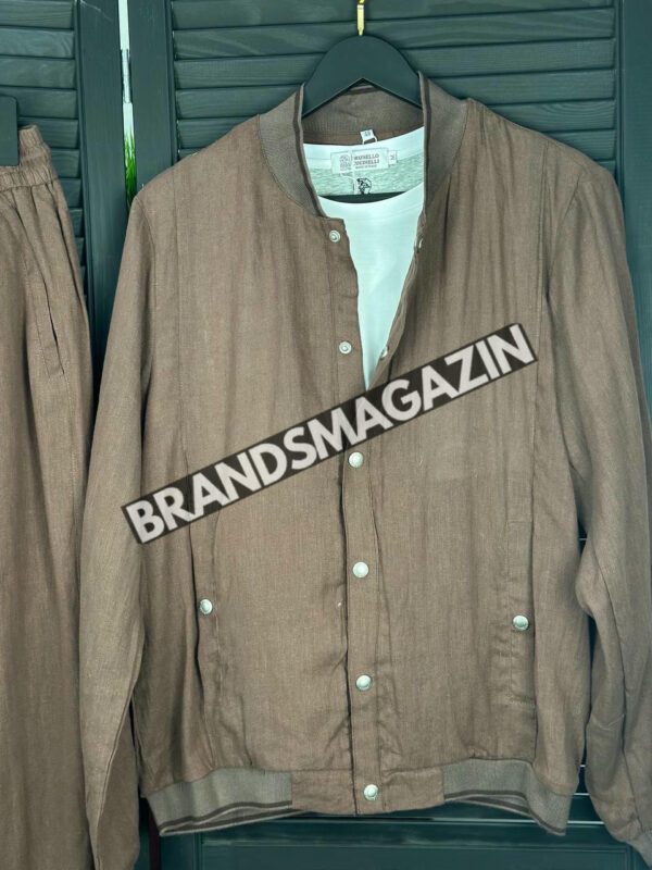 Льняной костюм Brunello Cucinelli BM71569977 3