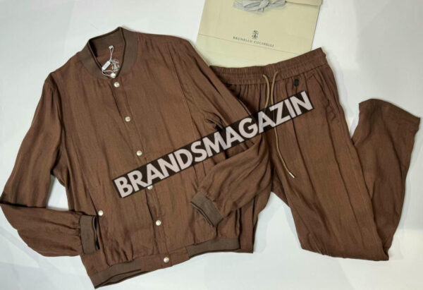 Льняной костюм Brunello Cucinelli BM71593977
