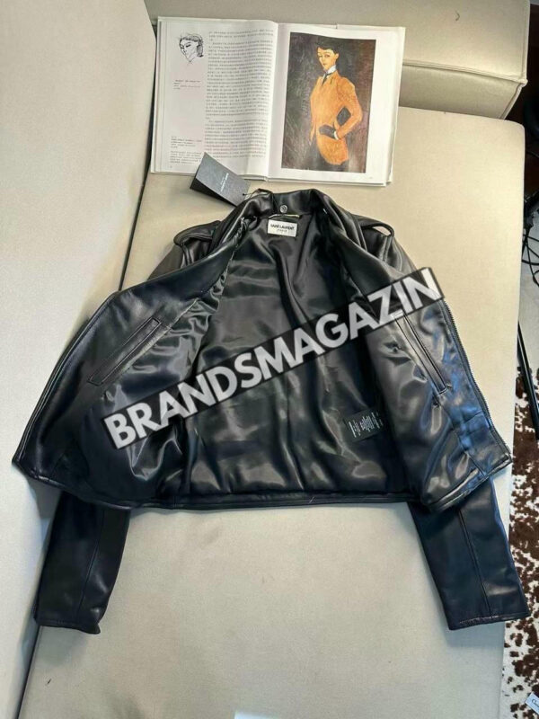 Кожаная куртка Yves Saint Laurent BM47474939277 5