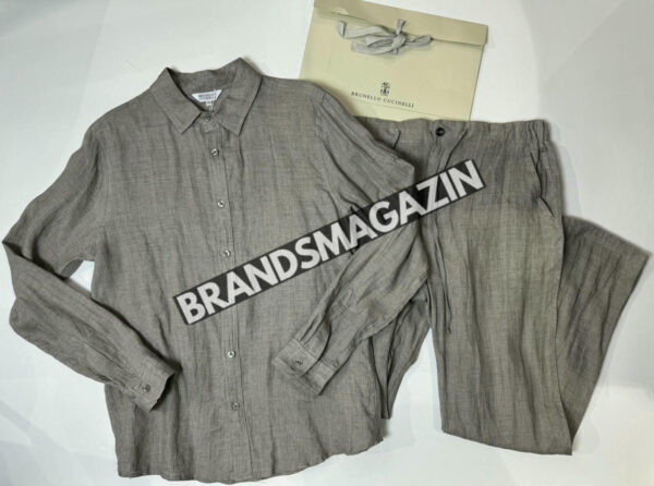Льняной костюм Brunello Cucinelli BM71594077
