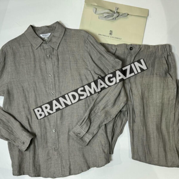 Льняной костюм Brunello Cucinelli BM71594077