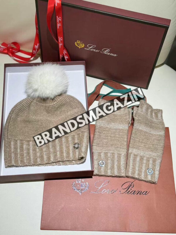 Комплект Loro Piana (шапка + перчатки) BM46639110277 4