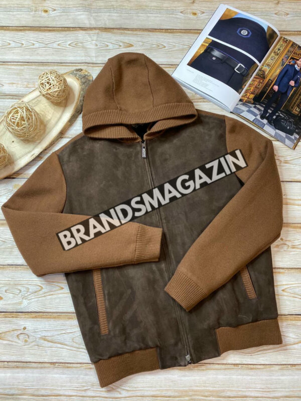 Замшевый бомбер Loro Piana на меху с кашемировыми рукавами BM46269182877