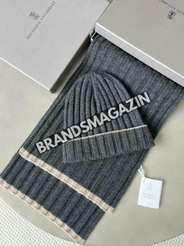 Комплект шапка и шарф Brunello Cucinelli BM46963587377