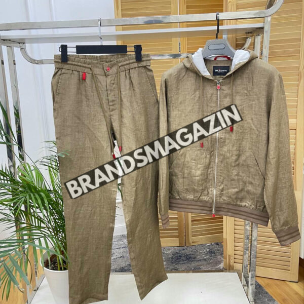 Льняной костюм Kiton BM70043777