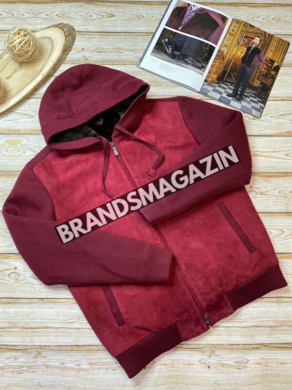 Замшевый бомбер Loro Piana на меху с кашемировыми рукавами BM46268990577