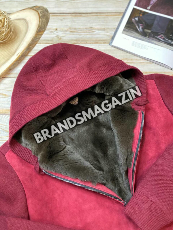 Замшевый бомбер Loro Piana на меху с кашемировыми рукавами BM46268990577 2