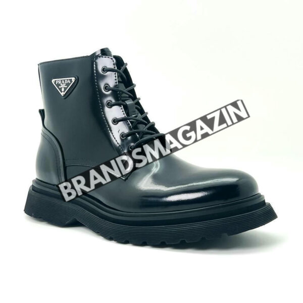 Ботинки Prada Brushed leather combat BM46538259577