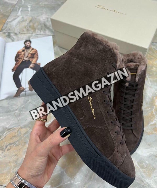 Высокие кеды Santoni BM46905727977 Высокие кеды Santoni BM46905727977