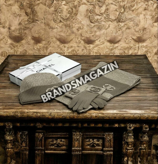 Комплект Chanel (шапка + перчатки + шарф) BM46639246077 5