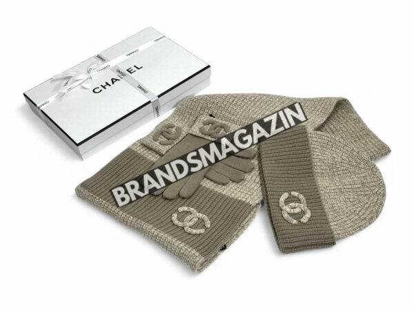 Комплект Chanel (шапка + перчатки + шарф) BM46639246077 3