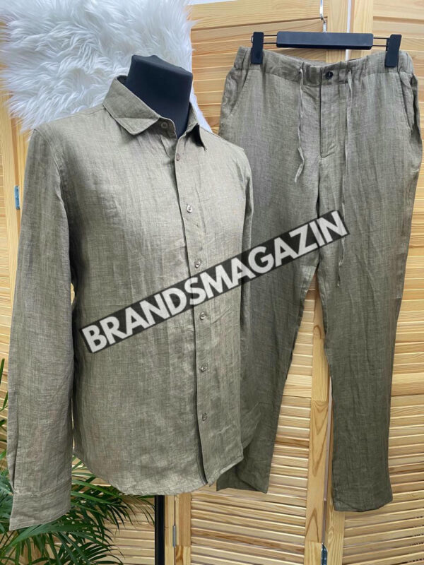 Льняной костюм Brunello Cucinelli BM71723277 2