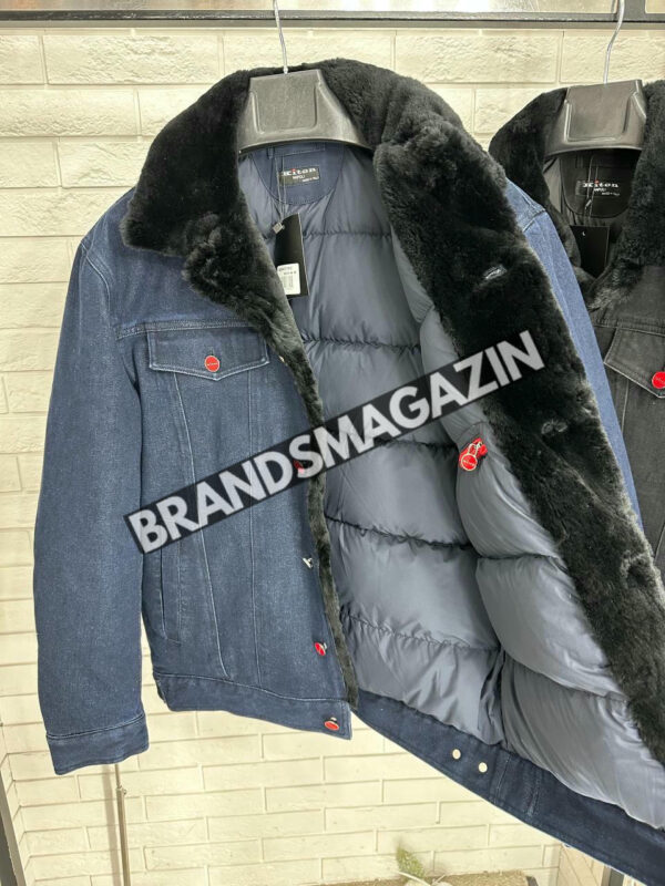 Джинсовый пуховик Kiton BM46415467077 3