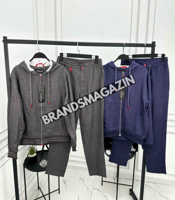 Льняной костюм Kiton BM70451077 5