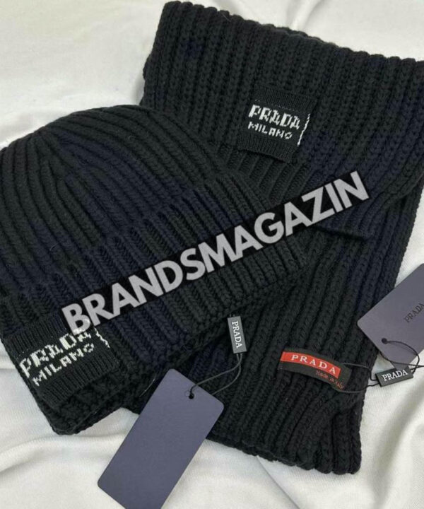 Комплект шапка и шарф Prada BM46385199777 Комплект шапка и шарф Prada BM46385199777